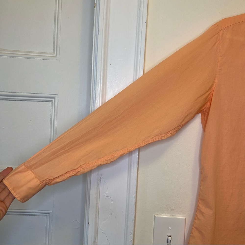 GRAYSON The Hero Button Down Cotton Shirt Melon Orange Sz 2 Small - Picture 4 of 13